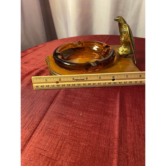 Vintage, Mid-Century Style Ashtray with Brass Eagle - Picture 7 of 12